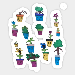 Plant doodles Sticker